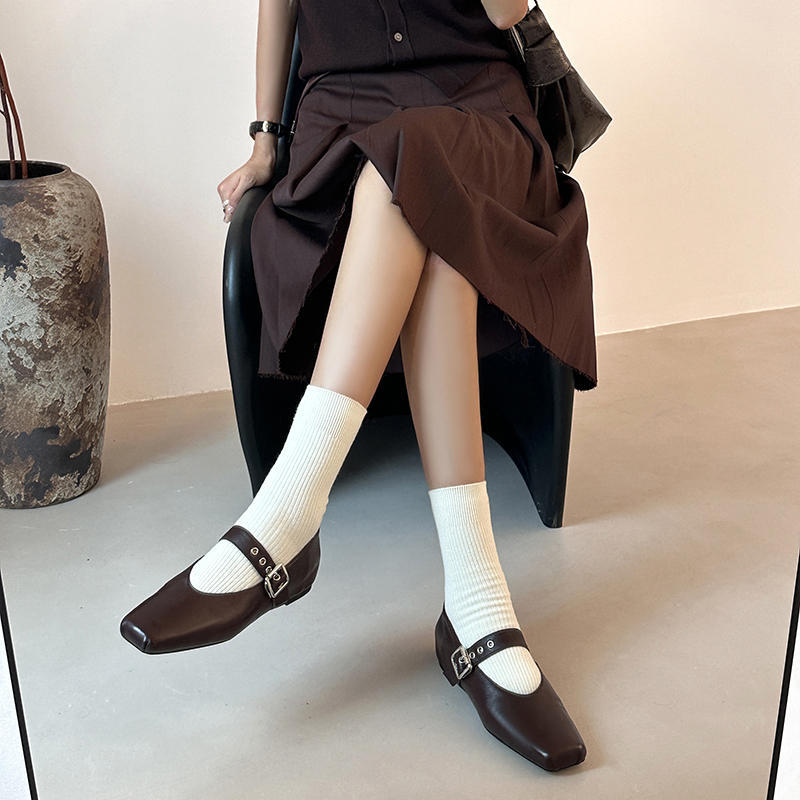Karin Luna In Stock Spot Goods  Square Toe Internal Height Increase Detachable Bowknot