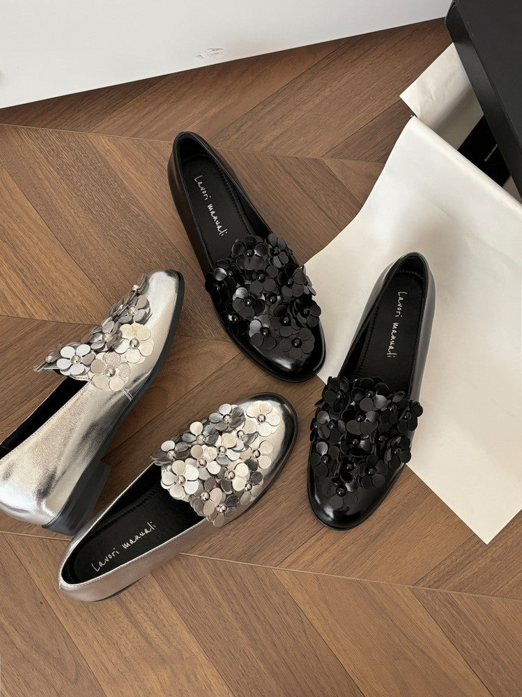 Karin Luna Casual Shoes Series~  Spot Goods In Stock Floral British Style Deep Mouth Single Shoes