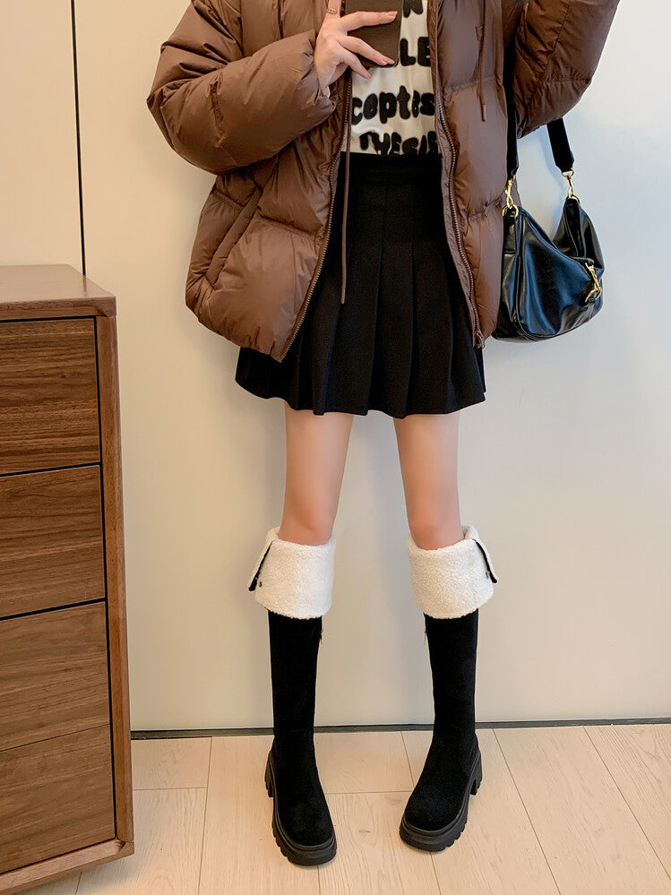 Karin Luna has prepared stock  Main Push Main Push  Hot-selling Large Sole Self-flowing Foldable Round Toe Over-the-Knee Boots