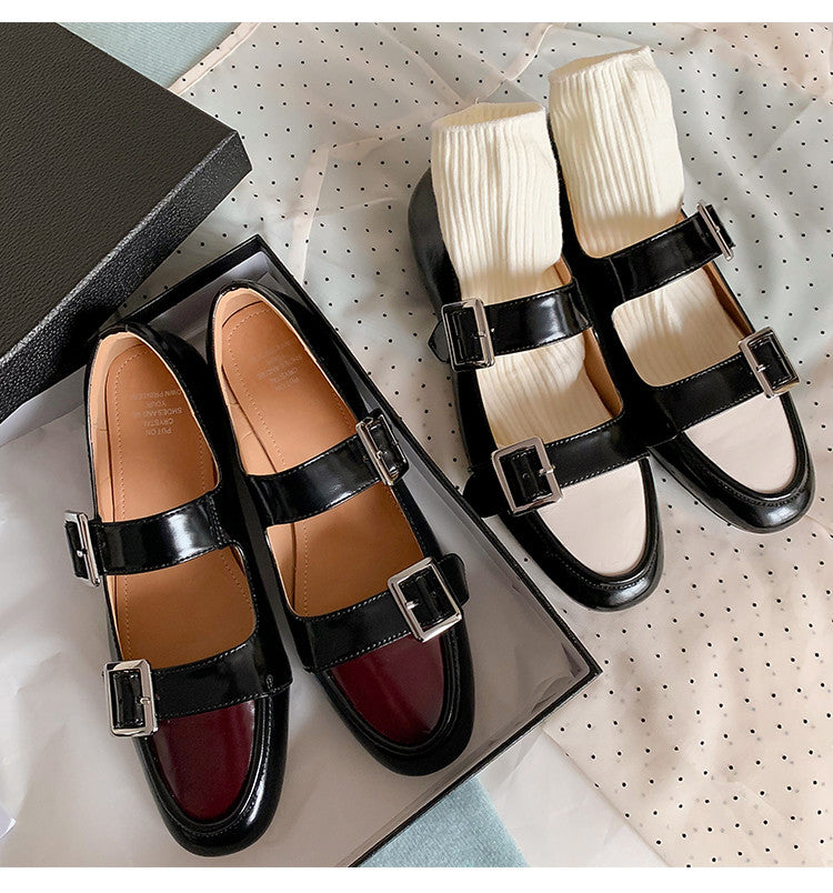 Karin Luna In Stock Spot Goods One-Strap Height-Increasing Belt Buckle Single Shoes
