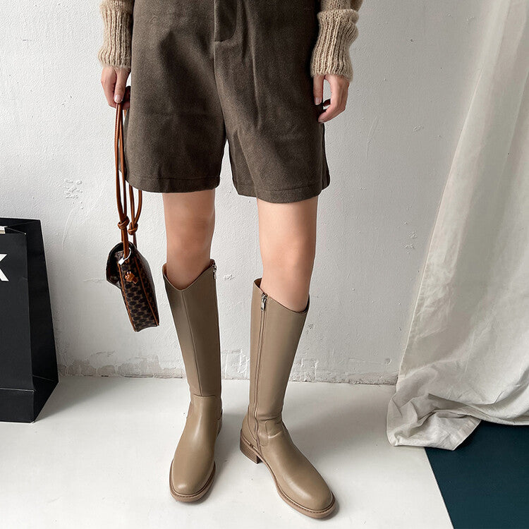 Karin Luna In Stock  Cowhide Niche Versatile Style Knight Boots