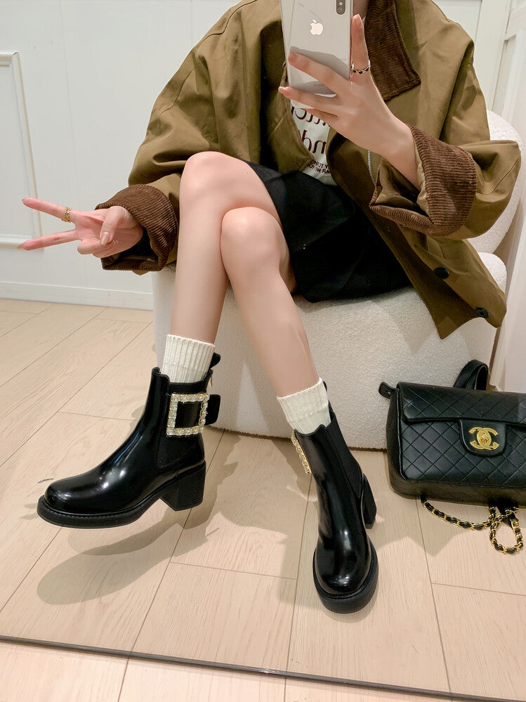 Karin Luna Bestseller Spot Goods Exquisiteness round Head Elastic Long Boots