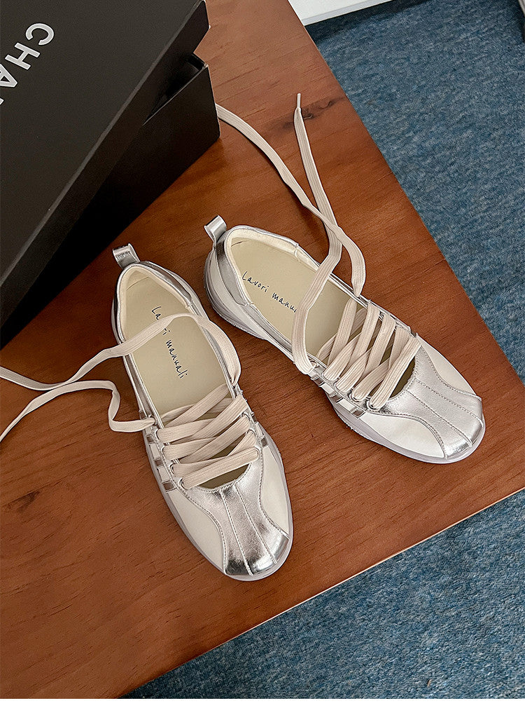 Karin Luna Casual Shoes Series~  In Stock Hot-Selling Versatile Lace-Up Deep Mouth Flats