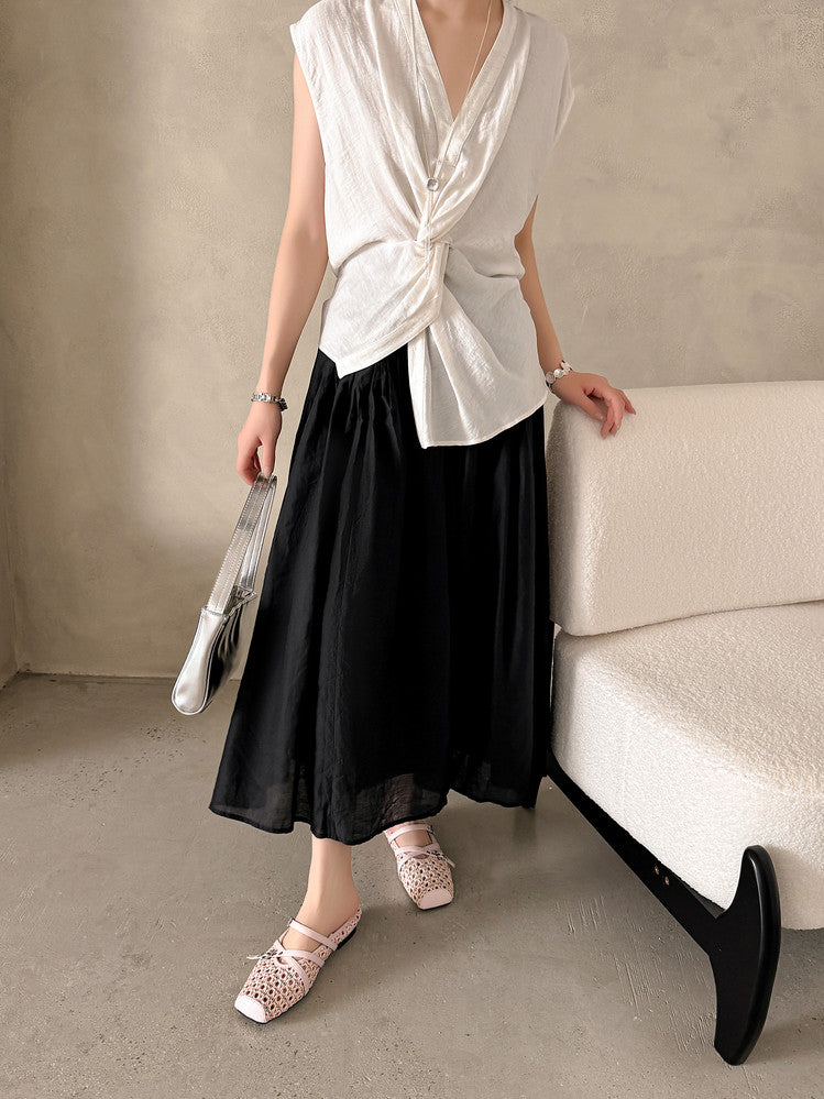 Karin Luna In Stock Spot Goods  Hot-Selling Square-Toe Woven Pig Nose Closed-Toe Slippers