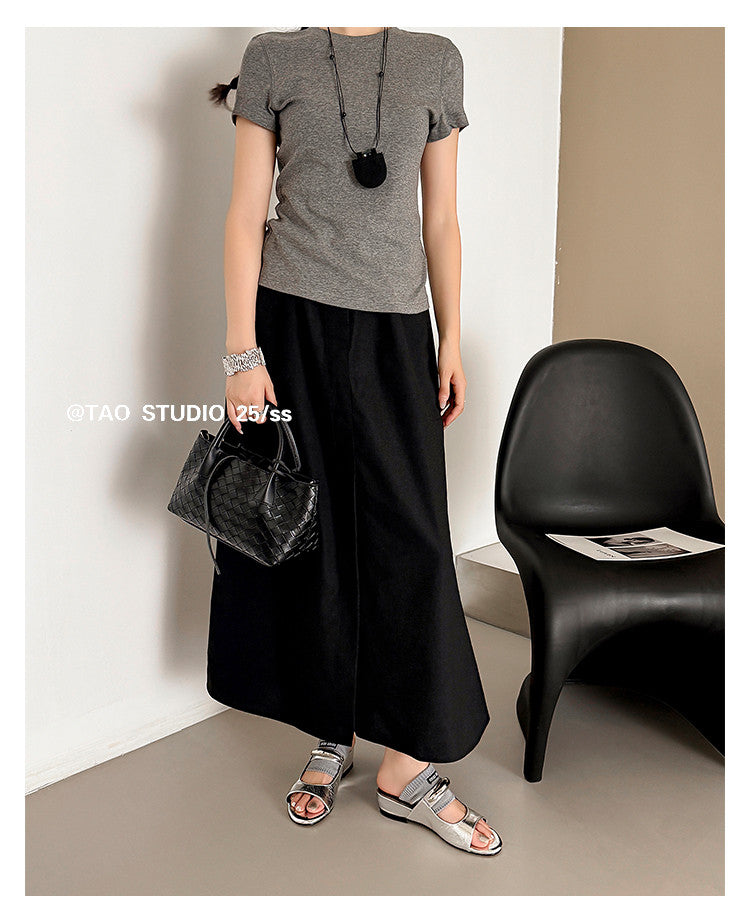 Karin Luna In Stock Spot Goods  Metal Buckle Round Toe Strap Slippers