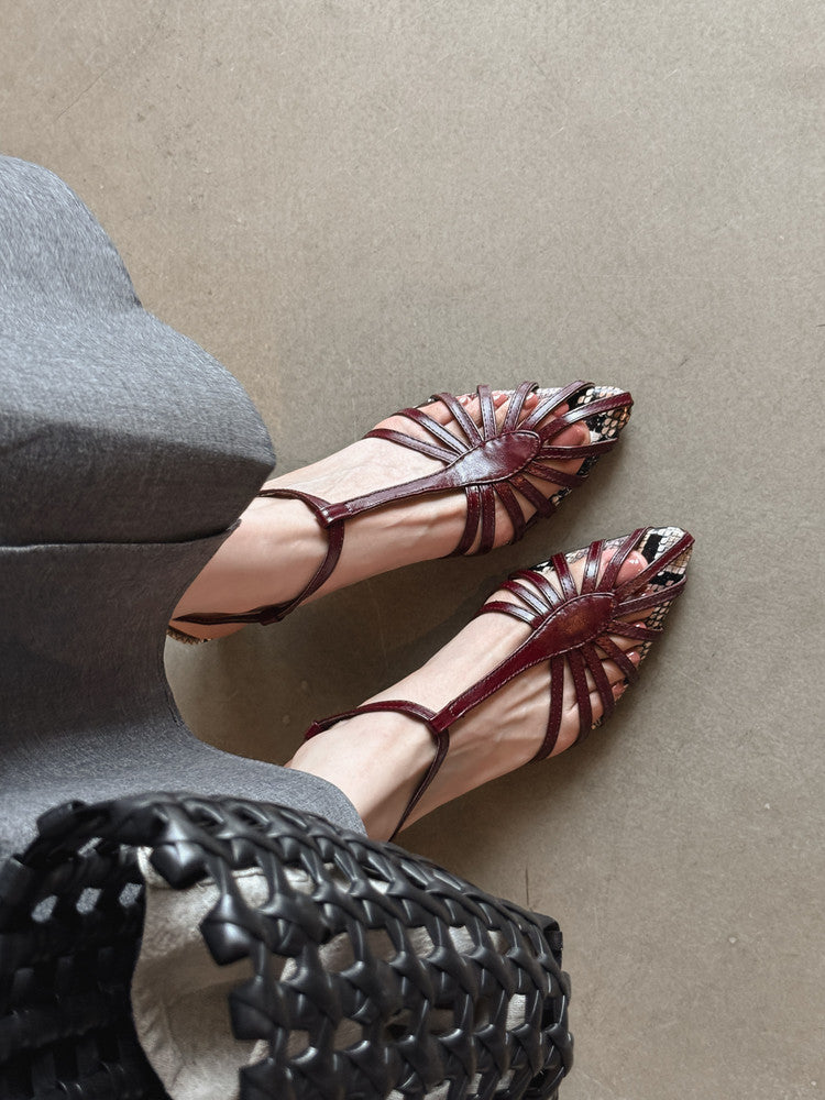 Karin Luna In Stock Spot Goods Open-toe French Style Metal Heel Sandals