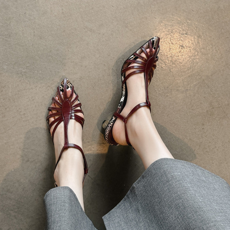 Karin Luna In Stock Spot Goods Open-toe French Style Metal Heel Sandals