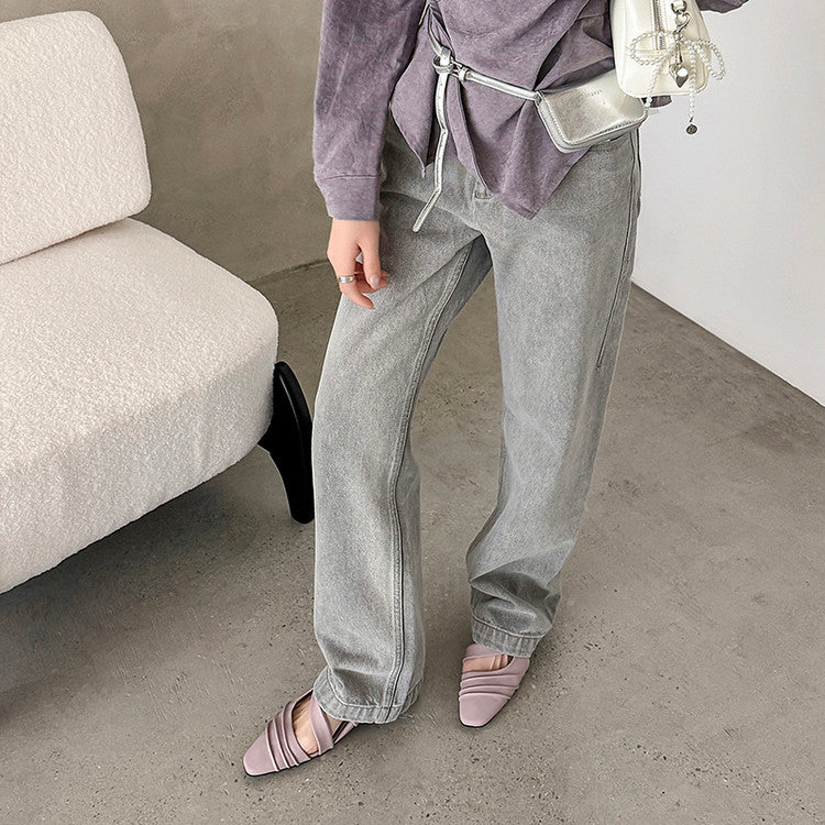 Karin Luna In Stock In Stock Minimalist Soft Upper Small Square Toe Chunky Heel Sandals
