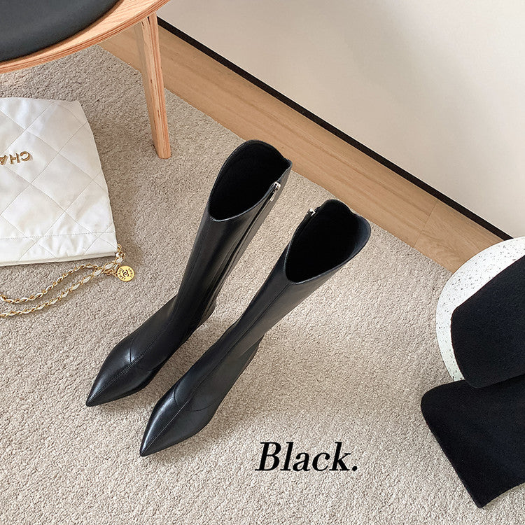 Karin Luna Elegant Style v Pointed Toe Stiletto Long Boots
