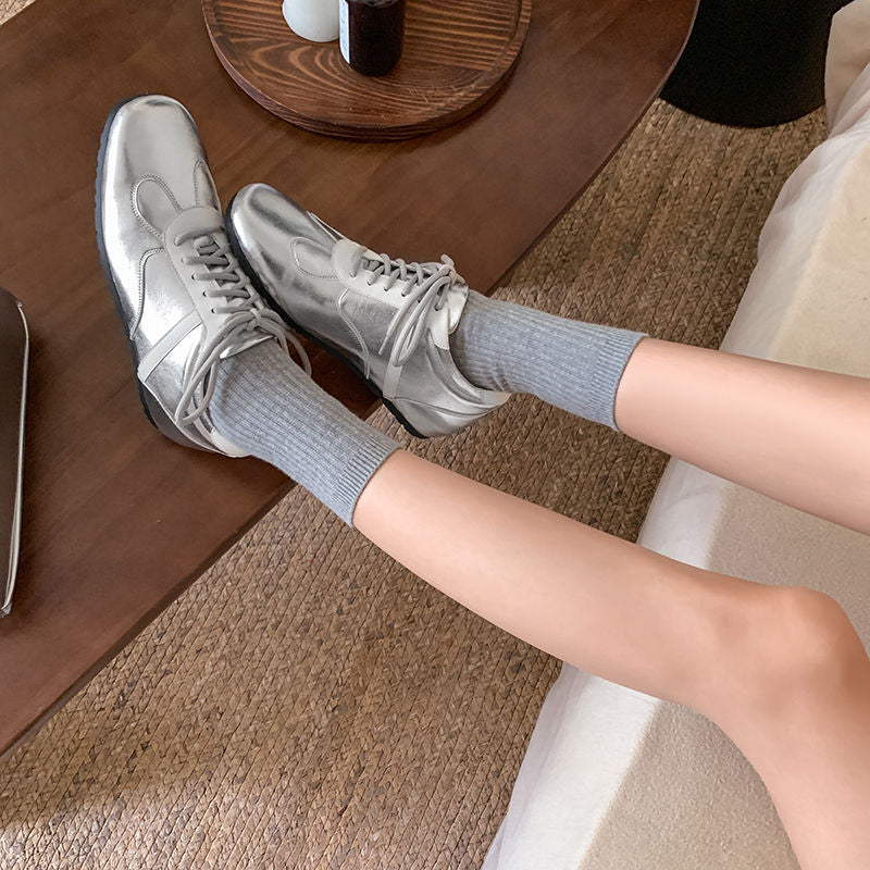 Karin Luna Casual Shoes Series~ Spot Goods Spot Goods Hot-selling Lace-up Hidden Heel Deep Mouth Single Shoes