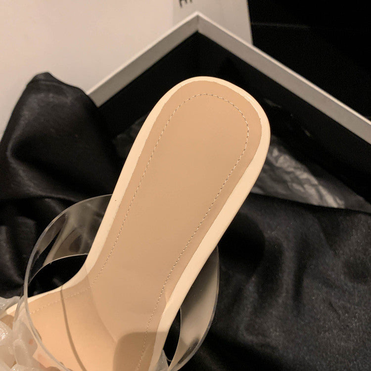 Karin Luna In Stock Spot Goods The feeling of summer Breathable Organza Elegant Slippers