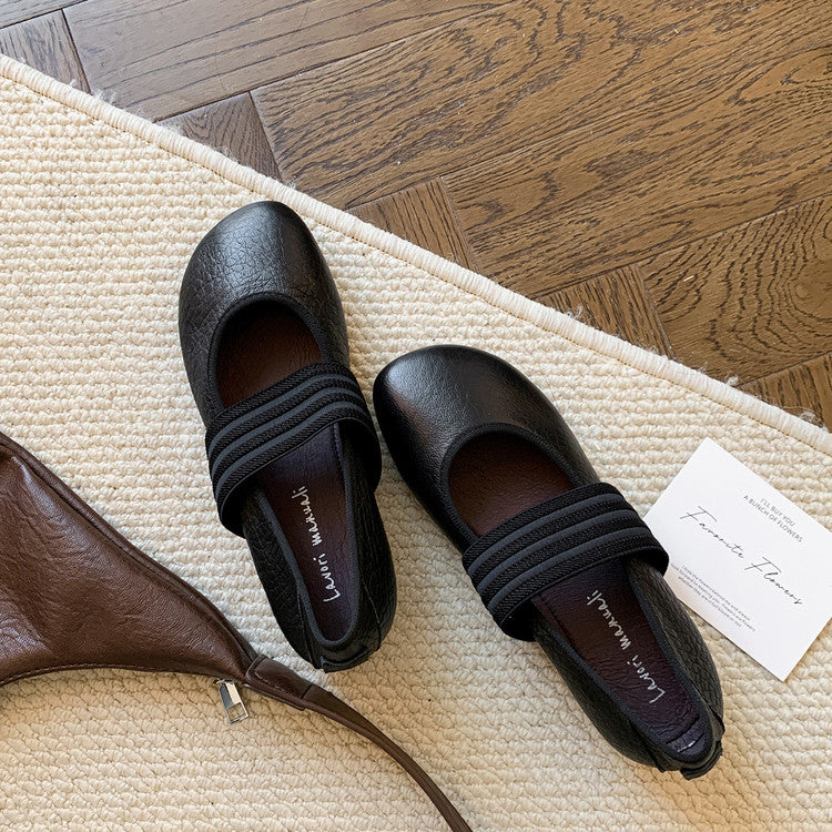 Karin Luna Full Layer Inside and Out~Basic Versatile Hidden Heel Granny Flats