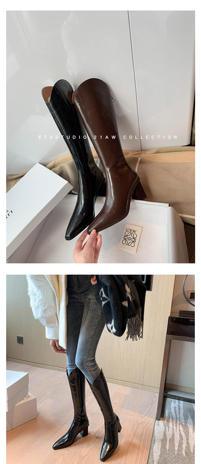 Karin Luna In Stock  Temperament Style v High Heel Long Boots