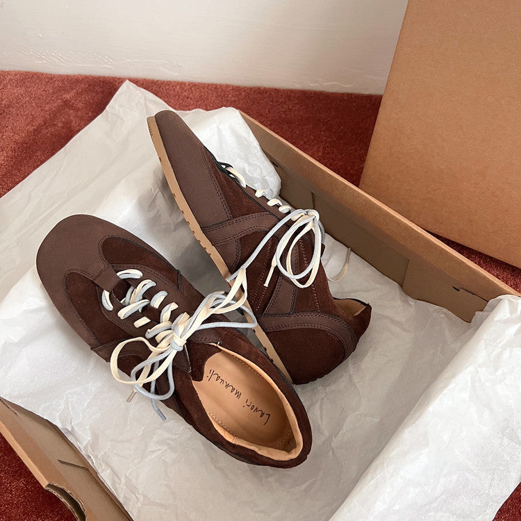 Karin Luna In Stock Spot Goods Casual Style Suede Lace-Up Height-Increasing Popular Single Shoes