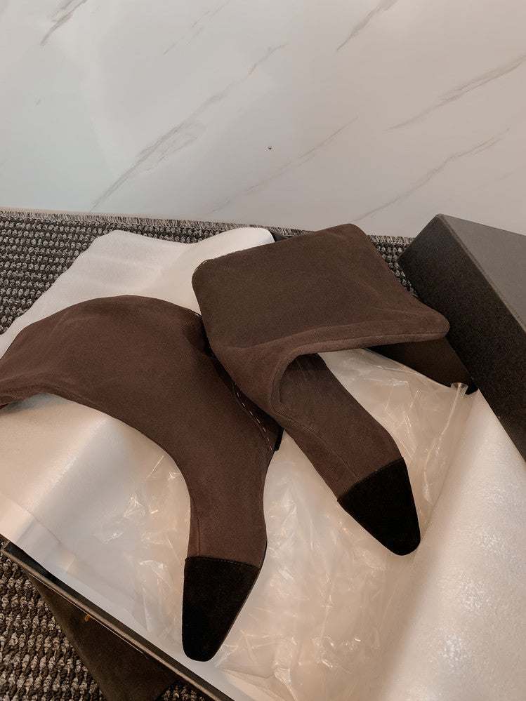 Karin Luna Color Block Inner Height Increase Mid-Calf Boots