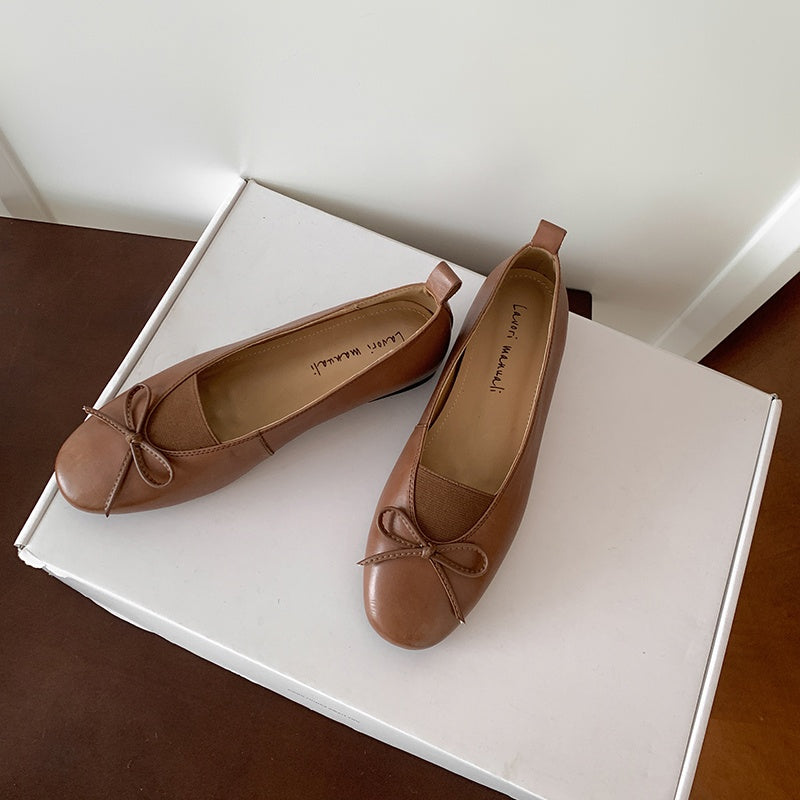 Karin Luna Full Layer Inside and Out~Basic Versatile Bow Hidden Heel Shoes