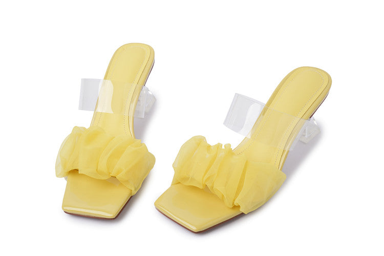 Karin Luna In Stock Spot Goods The feeling of summer Breathable Organza Elegant Slippers