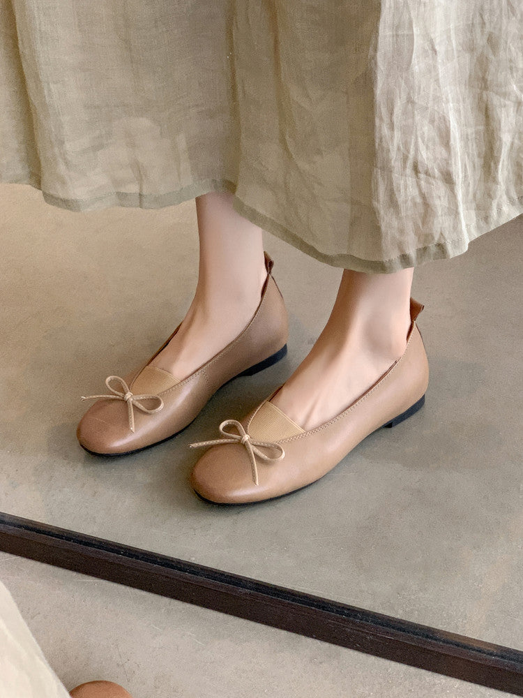 Karin Luna Full Layer Inside and Out~Basic Versatile Bow Hidden Heel Shoes