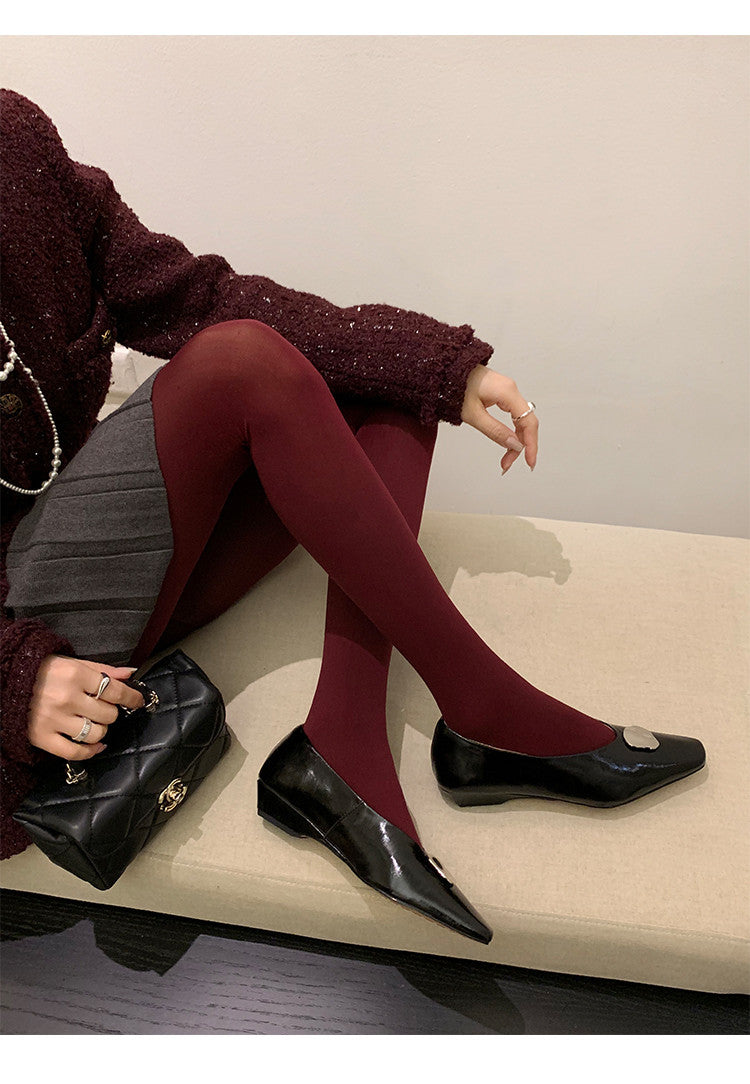 Karin Luna In Stock Spot Goods  Small Metal Decoration Thick Heel Single Shoes
