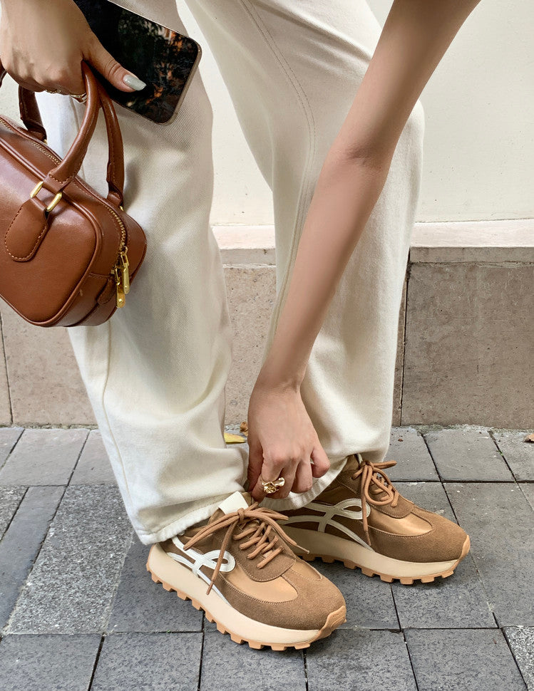 Karin Luna Casual Shoes Series~  In Stock Hot-Selling Versatile Lace-Up Thick-Soled Deep Mouth Single Shoes