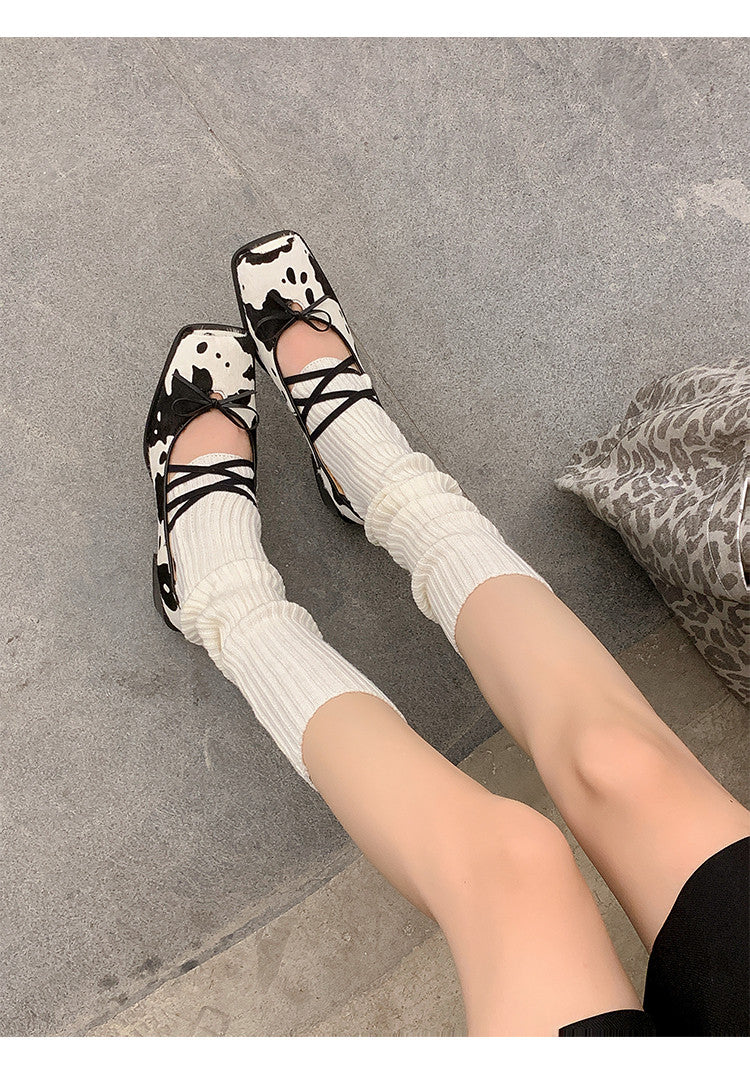 Karin Luna Hot Item Hot Item Xiaohongshu Hot Item  Comes with Bowknot Mary Jane Flats