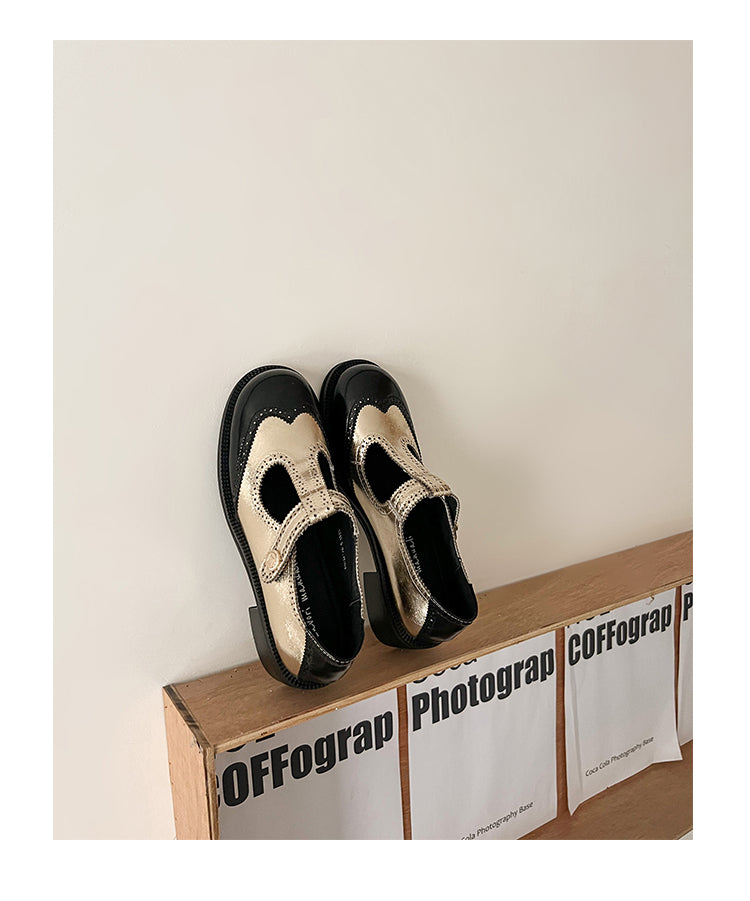 Karin Luna In Stock Spot Goods  Color Matching t Round Toe British Style Single Shoes