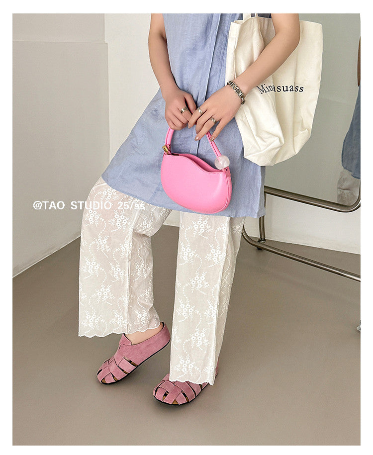 Karin Luna Full Layer Inside and Out~Basic Versatile Perforated Round Toe Birkenstock Slippers