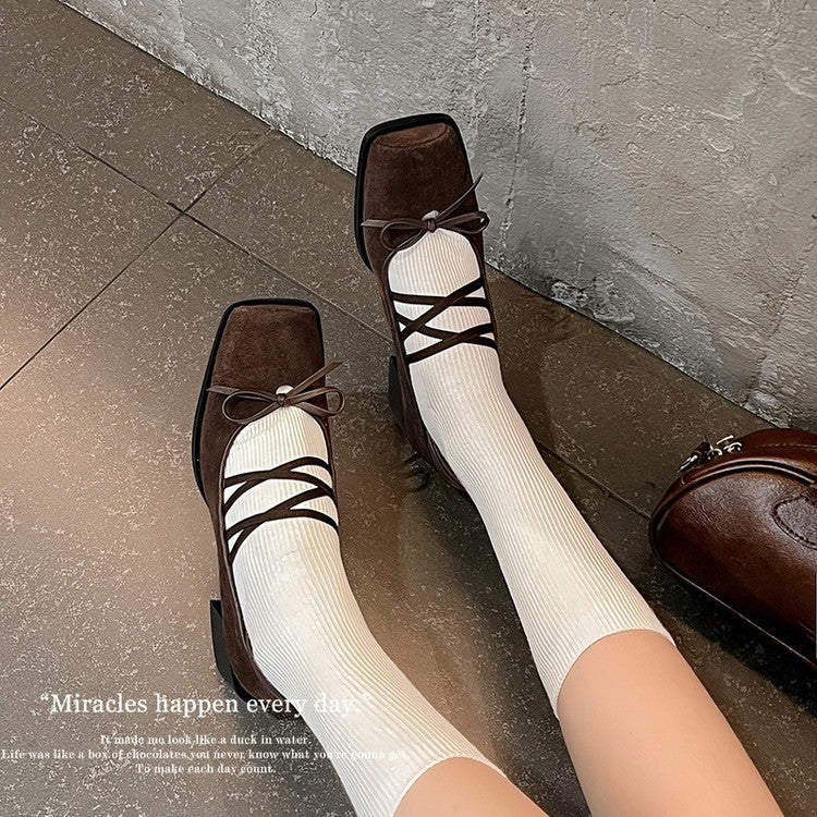 Karin Luna Hot Item Hot Item Xiaohongshu Hot Item  Comes with Bowknot Mary Jane Flats