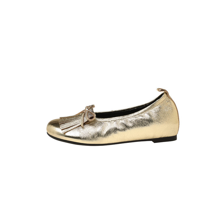Karin Luna In Stock Spot Goods   Tassel Round Toe Hidden Wedge Mary Jane Shoes