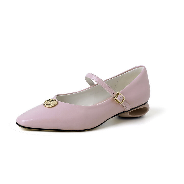 Karin Luna Camellia Story~In stock  Full Leather Shallow Mouth Single Shoes