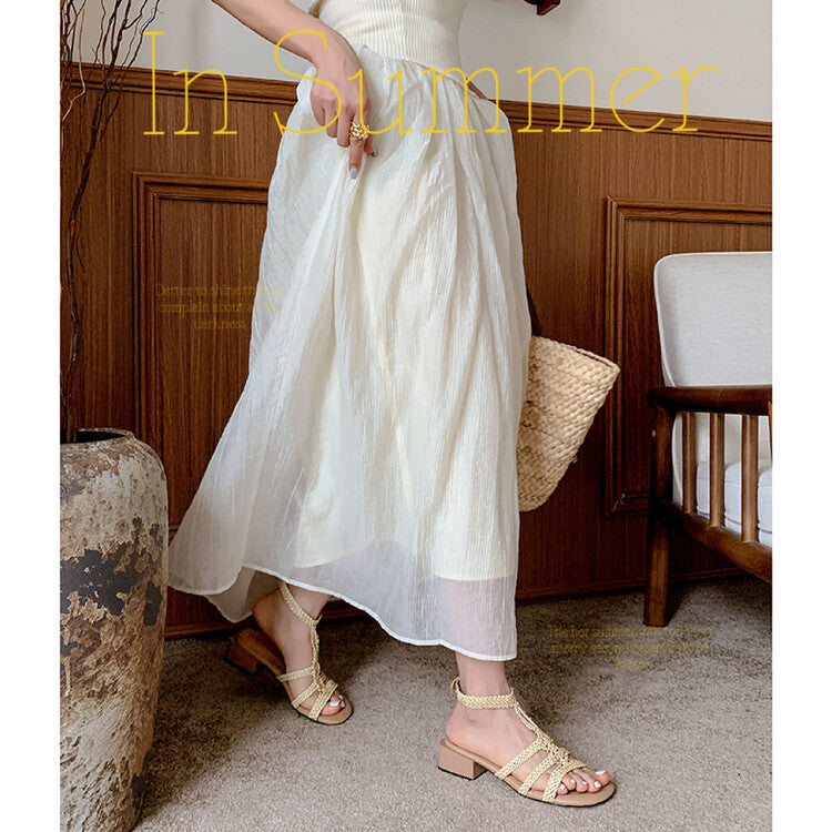 Karin Luna In Stock Spot Goods  Bohemian Handwoven Style  Fluffy feel Super versatile round-toe sandals