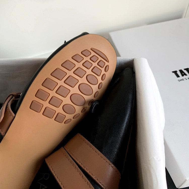 Karin Luna In Stock Spot Goods Minimalist Retro Round Toe Mary Jane Bowknot Height-Increasing Flats