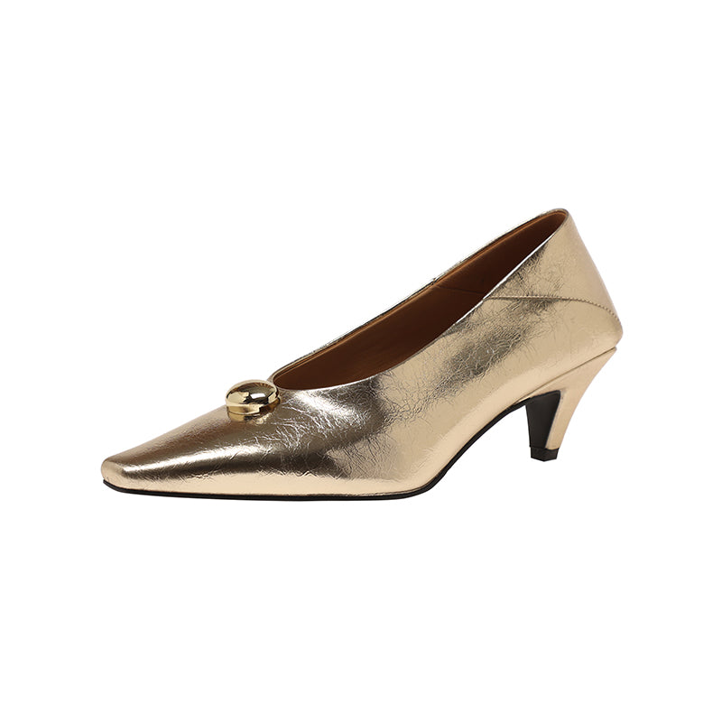 Karin Luna In Stock In Stock ~Basic Versatile French Style Small Square Toe Shallow Mouth Single Shoes