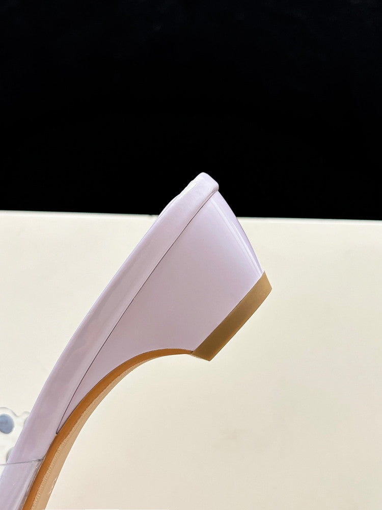 Karin Luna In Stock Spot Goods Classic versatile transparent sequin slippers