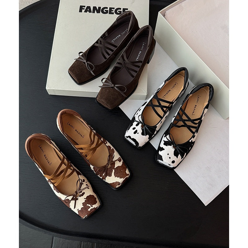 Karin Luna Hot Item Hot Item Xiaohongshu Hot Item  Comes with Bowknot Mary Jane Flats