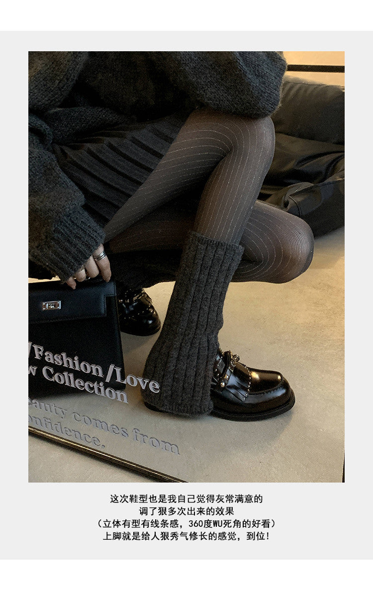 Karin Luna Casual Shoes Series~ Spot Goods Spot Goods Hot-selling Tassel Element Small Gold Buckle Single Shoes