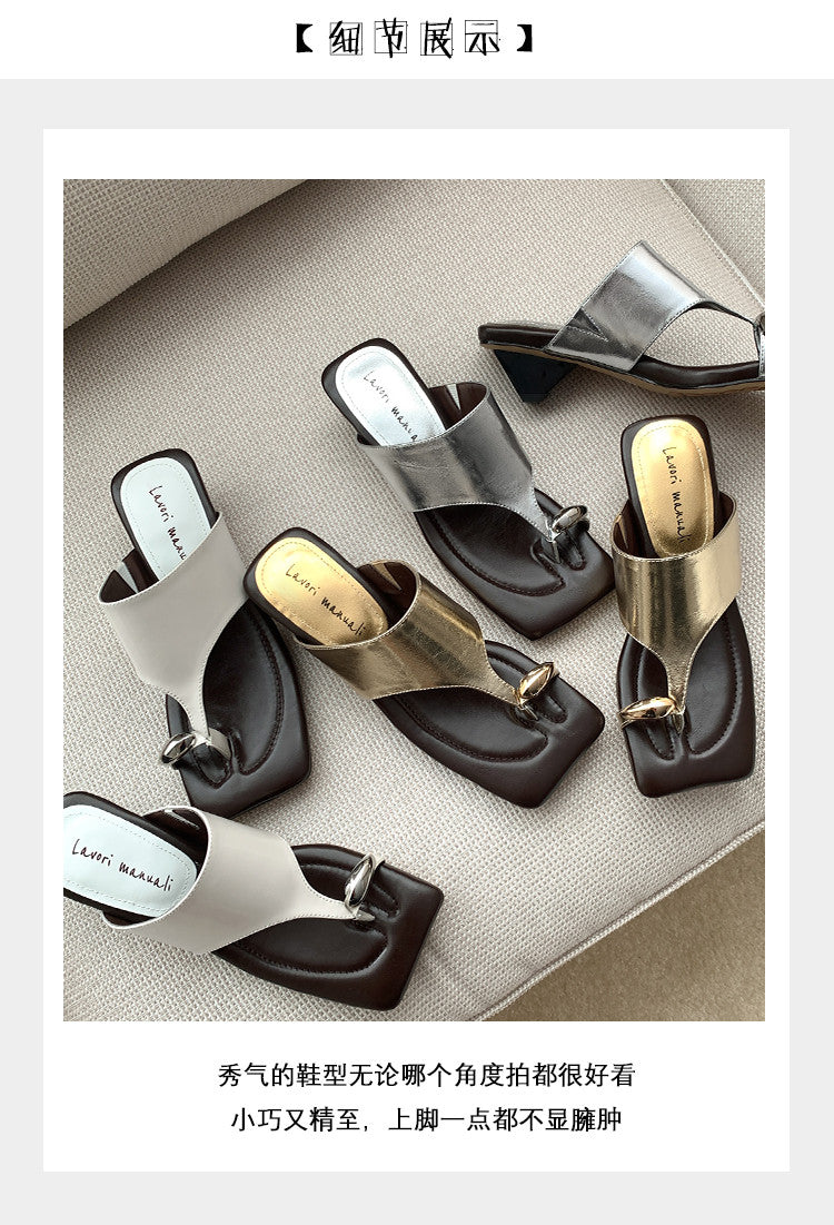 Karin Luna In Stock  Spot Goods   Casual Style Square Toe Slip-On Super Comfortable Slippers
