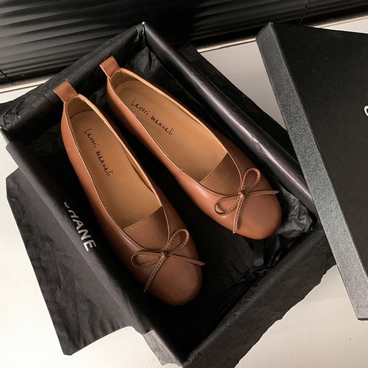 Karin Luna Full Layer Inside and Out~Basic Versatile Bow Hidden Heel Shoes