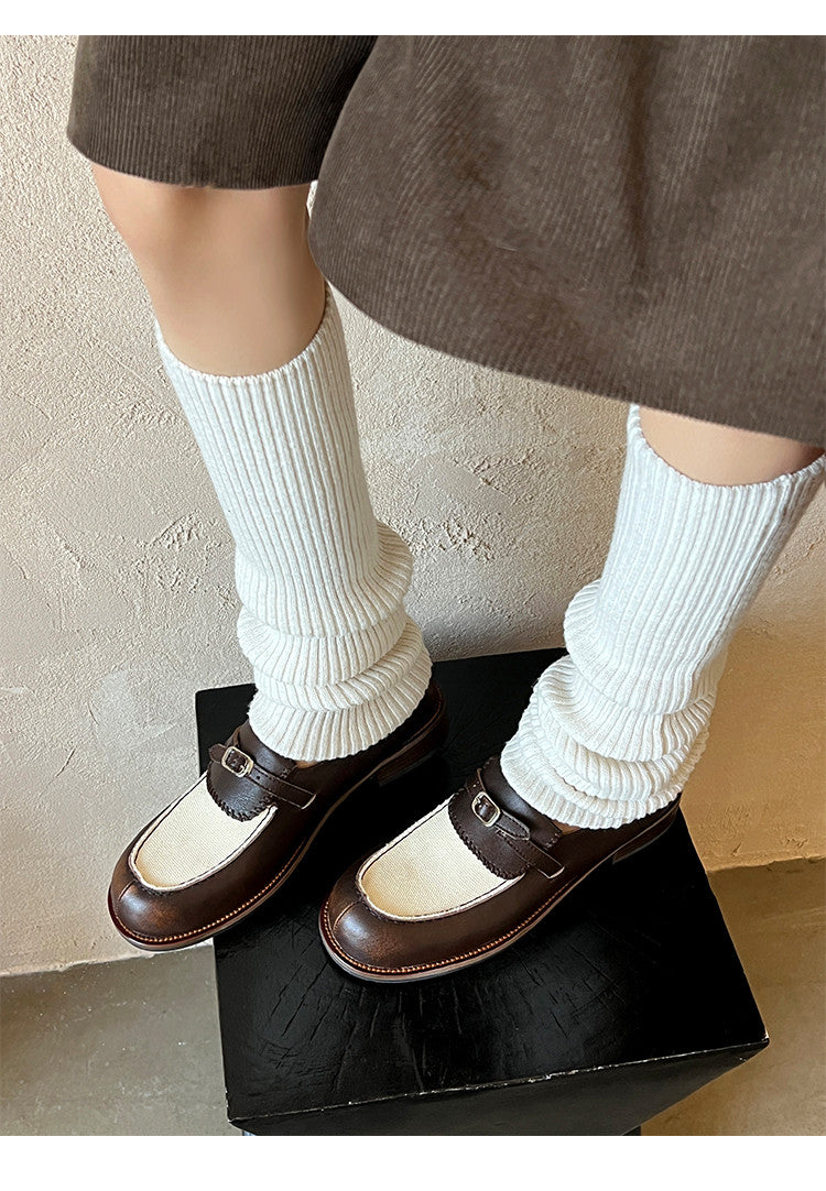 Karin Luna Casual Shoes Series~  In stock Classic color-blocking British style deep-mouth single shoes