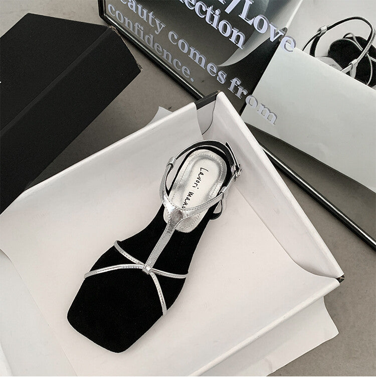 Karin Luna Bestseller Popular Featured products a Large Number of Spot Goods  Comes with data included  Thin Strap T Word Sandals