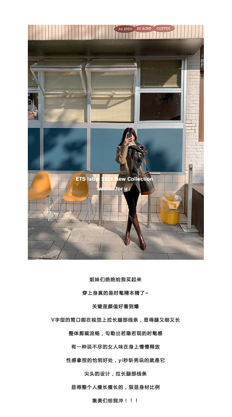 Karin Luna In Stock  Temperament Style v High Heel Long Boots