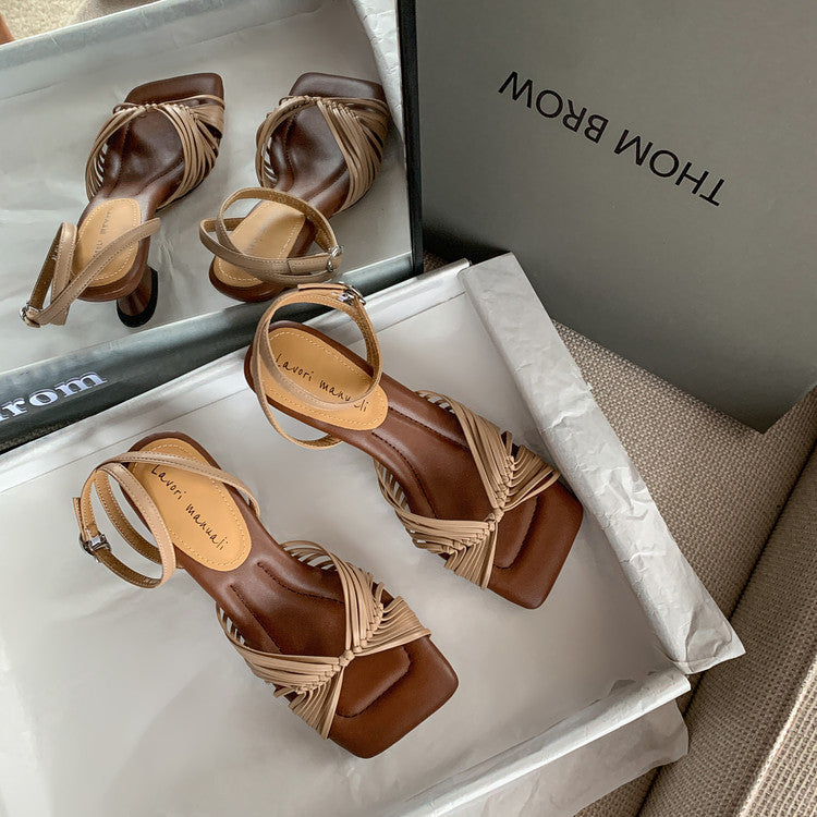 Karin Luna Handwoven Vacation Style~In stock Casual Versatile Sandals
