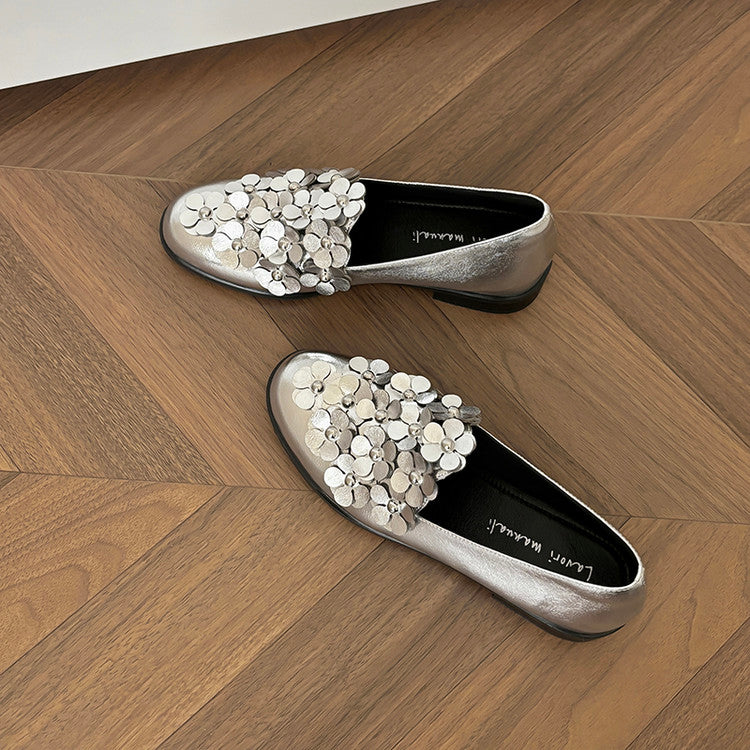 Karin Luna Casual Shoes Series~  Spot Goods In Stock Floral British Style Deep Mouth Single Shoes