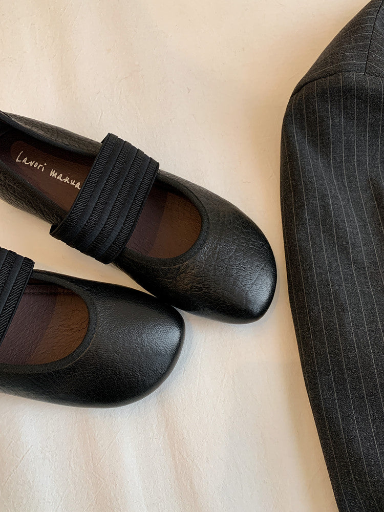 Karin Luna Full Layer Inside and Out~Basic Versatile Hidden Heel Granny Flats