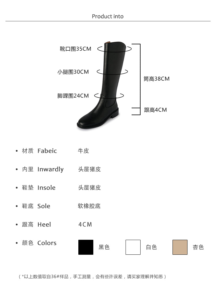 Karin Luna Internet Celebrity Photo  Best-selling in stock Full Leather Basic Long Boots  Winter Essential Combat Boots