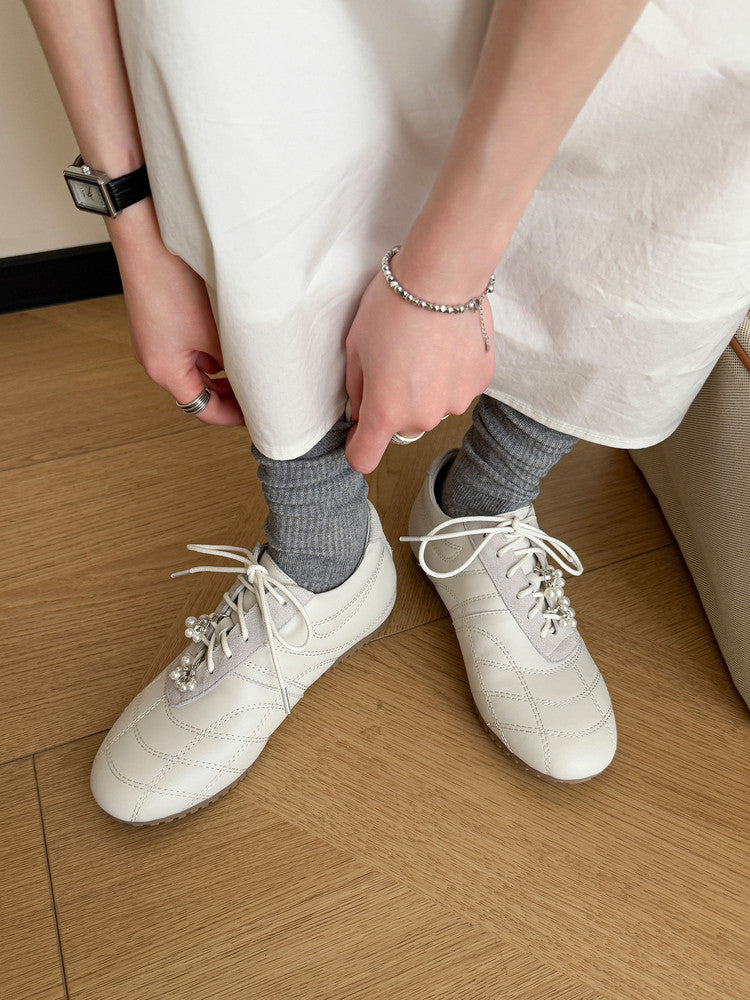 Karin Luna Casual Shoes Series~  In stock Xiaohongshu Hot-Selling Lace-Up Thick-Soled Deep Mouth Single Shoes