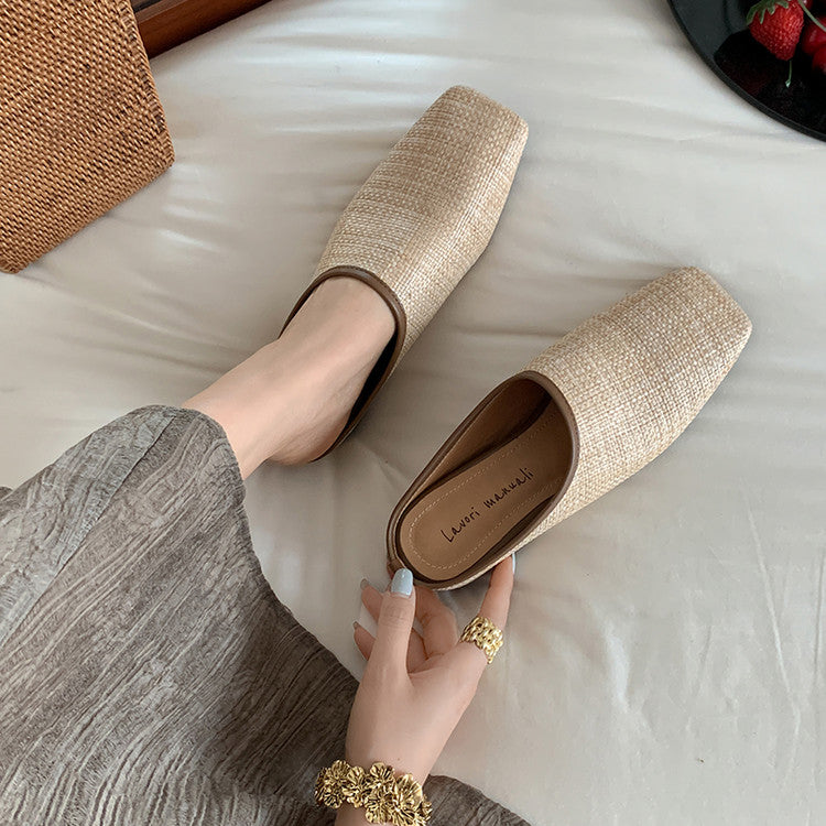 Karin Luna In Stock Spot Goods Baotou Vacation Style Height-Increasing Slippers