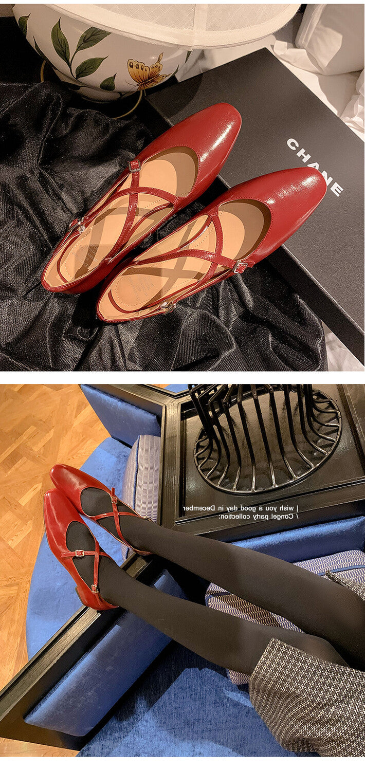 Karin Luna Bestseller Available for sale all seasons Mary Jane with built-in data Full Leather Single Shoes Go ahead with confidence