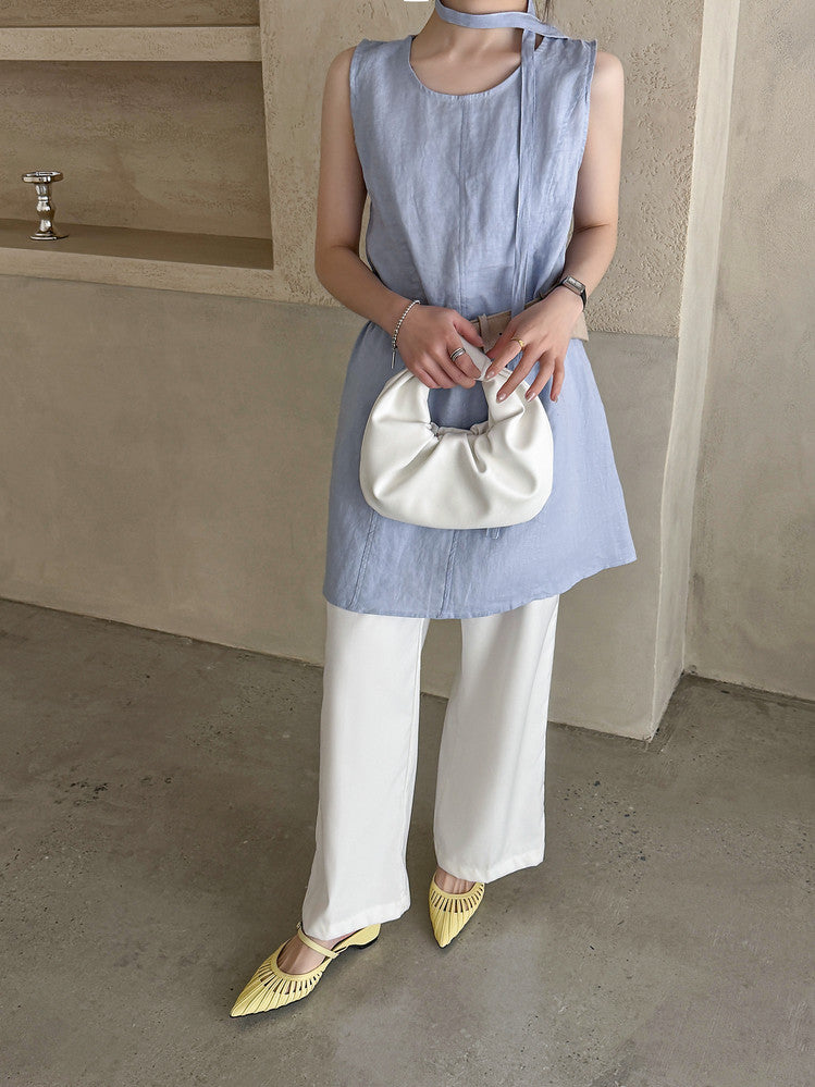 Karin Luna Casual Feel~In stock Pointed Toe Hollow Design Note Pointed Toe Slippers