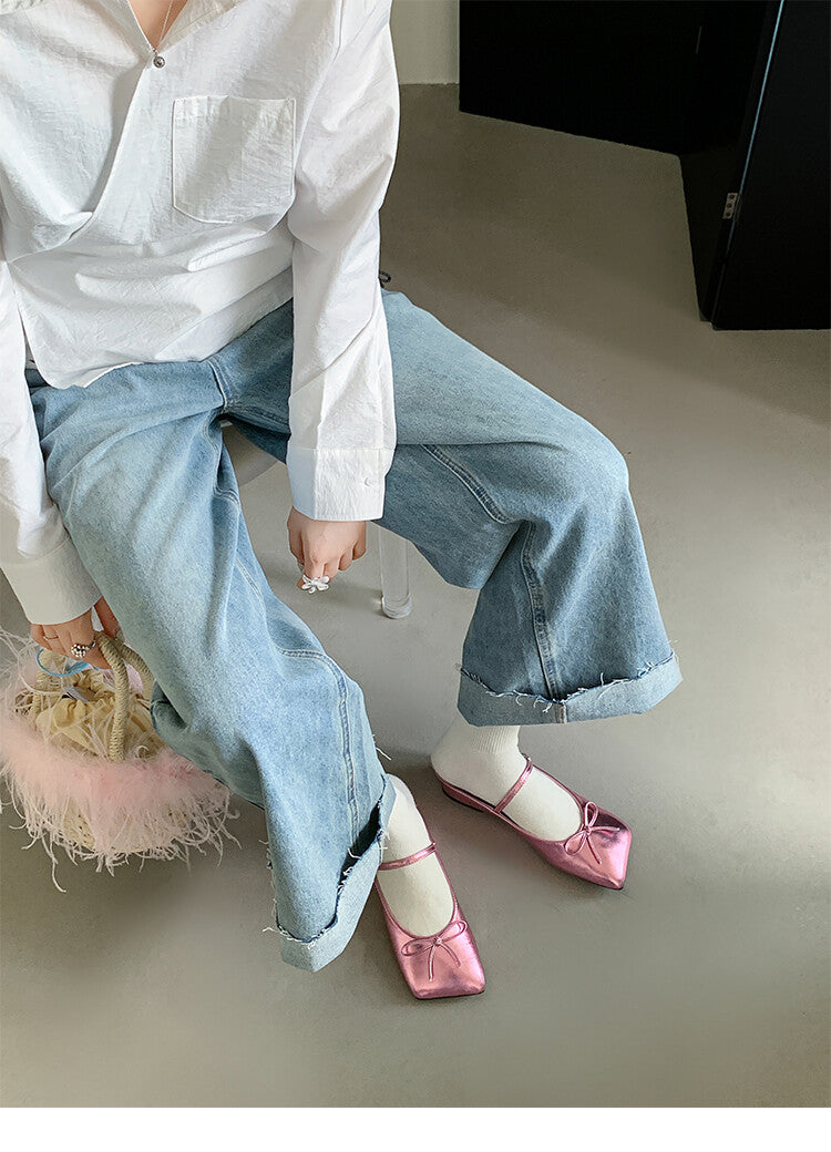 Karin Luna Hot-Selling Derivative Edition~Comes with data plan included Must-have Butterfly Knot Closed-Toe Height-Increasing Slippers